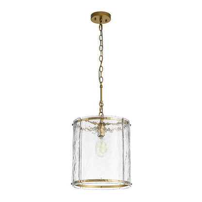 Hanglamp Cilinder Glas Messing Nikkel 32cm E26 Verstelbaar Keuken Eetkamer Entree Kooi Pendel Woonkamer Badkamer Farmhouse