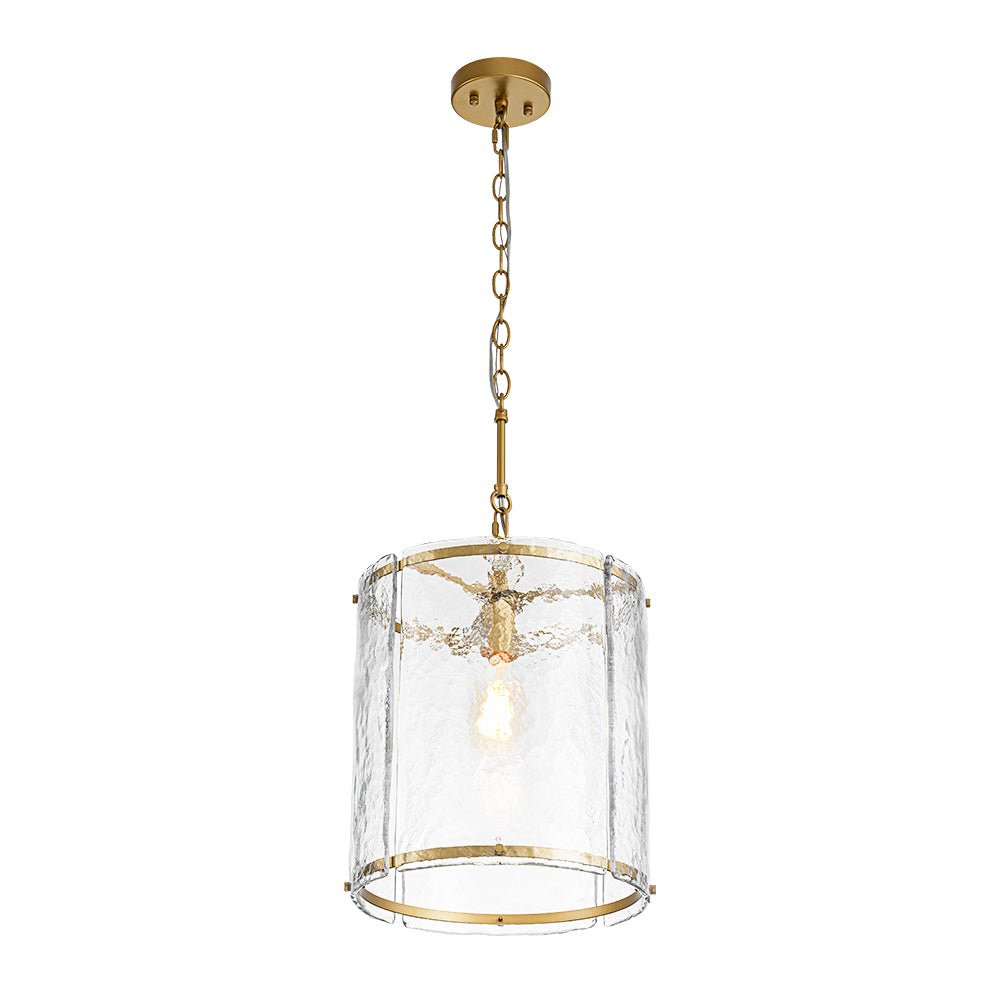 Hanglamp Cilinder Glas Messing Nikkel 32cm E26 Verstelbaar Keuken Eetkamer Entree Kooi Pendel Woonkamer Badkamer Farmhouse