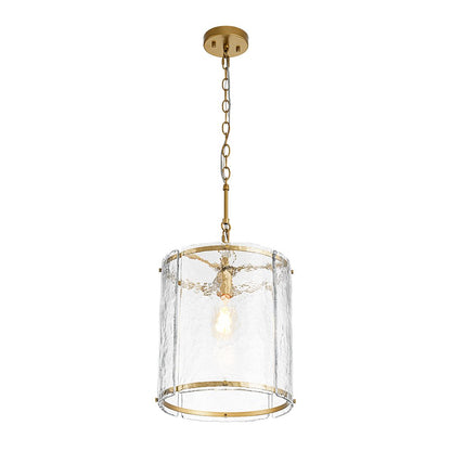 Hanglamp Cilinder Glas Messing Nikkel 32cm E26 Verstelbaar Keuken Eetkamer Entree Kooi Pendel Woonkamer Badkamer Farmhouse