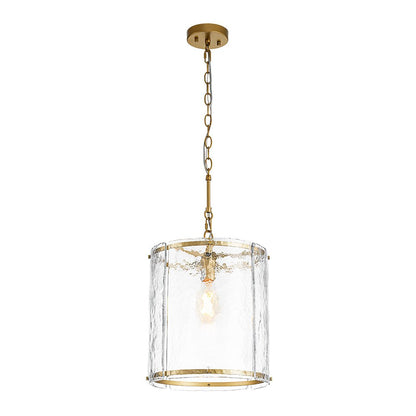 Hanglamp Cilinder Glas Messing Nikkel 32cm E26 Verstelbaar Keuken Eetkamer Entree Kooi Pendel Woonkamer Badkamer Farmhouse