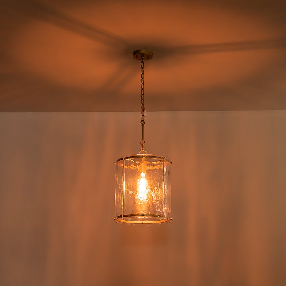 Hanglamp Cilinder Glas Messing Nikkel 32cm E26 Verstelbaar Keuken Eetkamer Entree Kooi Pendel Woonkamer Badkamer Farmhouse