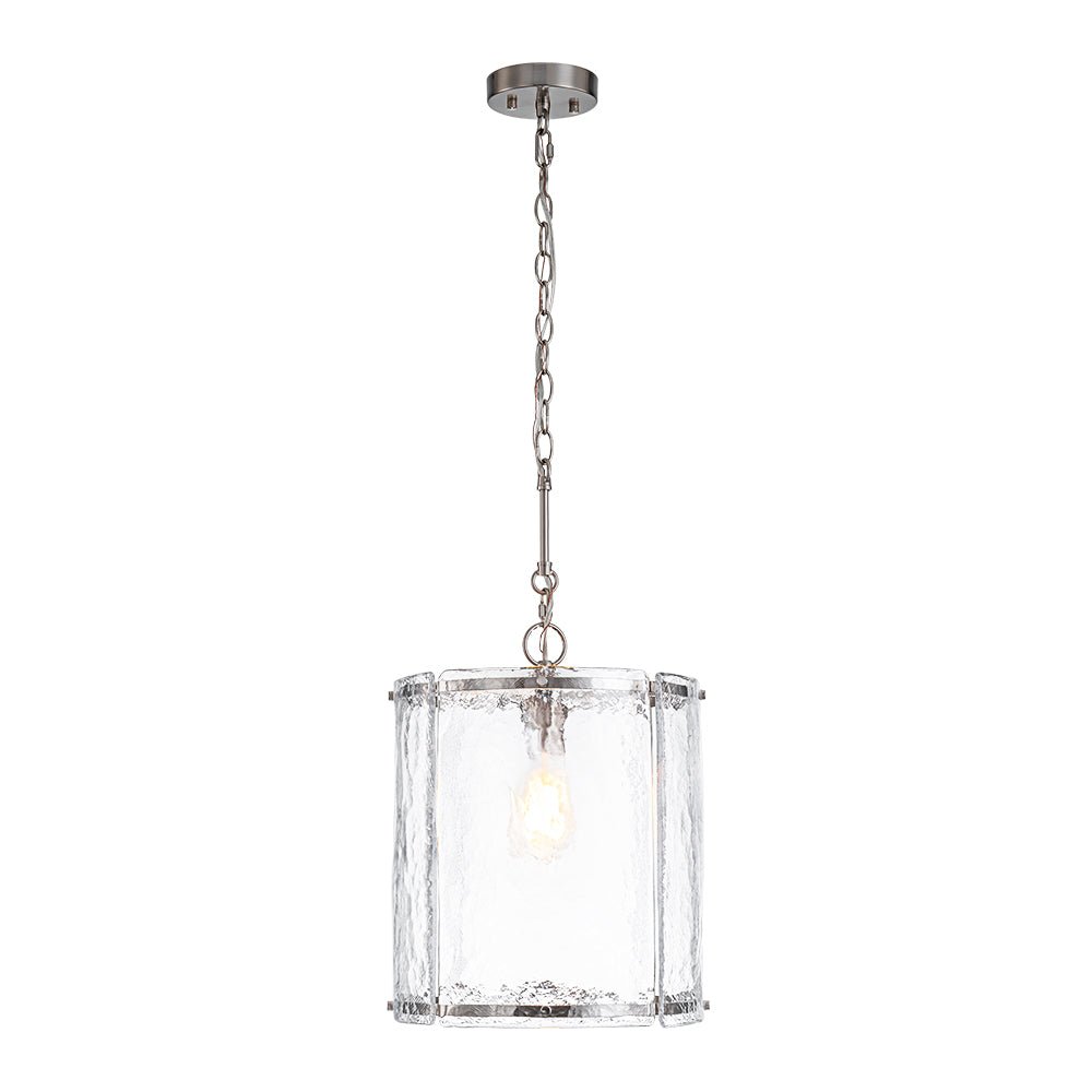 Hanglamp Cilinder Glas Messing Nikkel 32cm E26 Verstelbaar Keuken Eetkamer Entree Kooi Pendel Woonkamer Badkamer Farmhouse