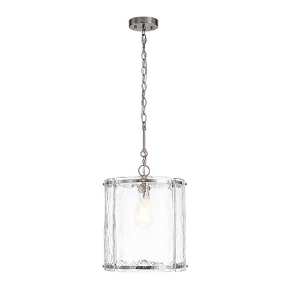 Hanglamp Cilinder Glas Messing Nikkel 32cm E26 Verstelbaar Keuken Eetkamer Entree Kooi Pendel Woonkamer Badkamer Farmhouse
