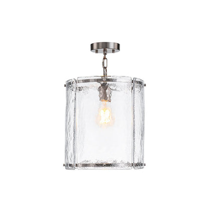 Hanglamp Cilinder Glas Messing Nikkel 32cm E26 Verstelbaar Keuken Eetkamer Entree Kooi Pendel Woonkamer Badkamer Farmhouse