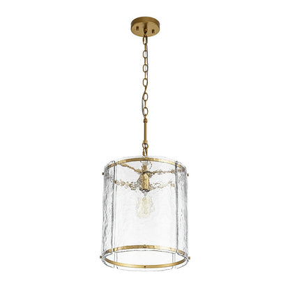 Hanglamp Cilinder Glas Messing Nikkel 32cm E26 Verstelbaar Keuken Eetkamer Entree Kooi Pendel Woonkamer Badkamer Farmhouse