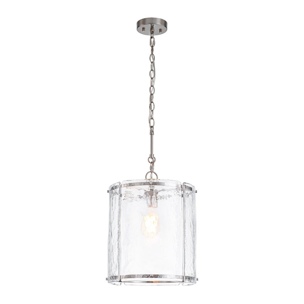 Hanglamp Cilinder Glas Messing Nikkel 32cm E26 Verstelbaar Keuken Eetkamer Entree Kooi Pendel Woonkamer Badkamer Farmhouse