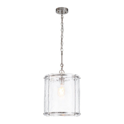 Hanglamp Cilinder Glas Messing Nikkel 32cm E26 Verstelbaar Keuken Eetkamer Entree Kooi Pendel Woonkamer Badkamer Farmhouse