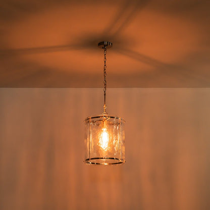 Hanglamp Cilinder Glas Messing Nikkel 32cm E26 Verstelbaar Keuken Eetkamer Entree Kooi Pendel Woonkamer Badkamer Farmhouse