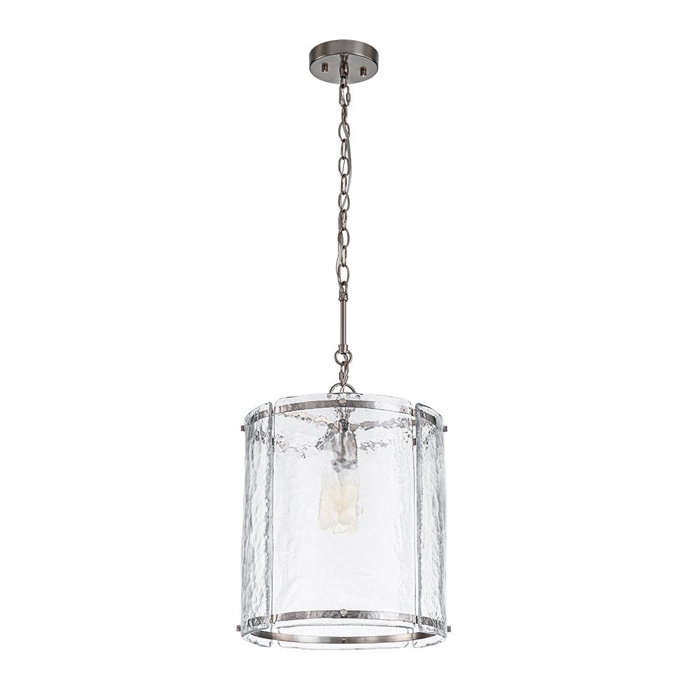 Hanglamp Cilinder Glas Messing Nikkel 32cm E26 Verstelbaar Keuken Eetkamer Entree Kooi Pendel Woonkamer Badkamer Farmhouse