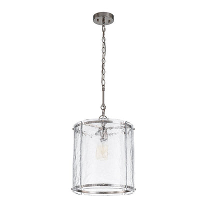 Hanglamp Cilinder Glas Messing Nikkel 32cm E26 Verstelbaar Keuken Eetkamer Entree Kooi Pendel Woonkamer Badkamer Farmhouse