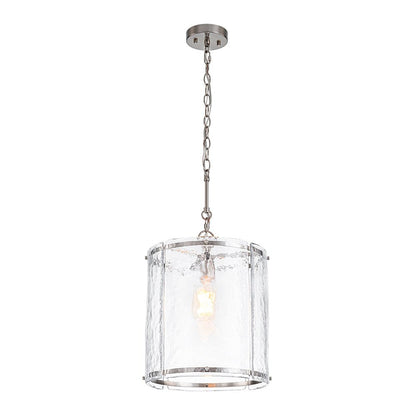 Hanglamp Cilinder Glas Messing Nikkel 32cm E26 Verstelbaar Keuken Eetkamer Entree Kooi Pendel Woonkamer Badkamer Farmhouse