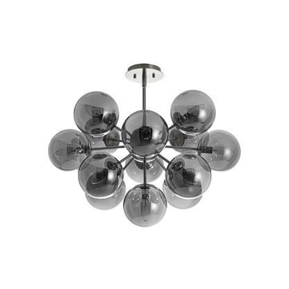 Sputnik Hanglamp 13 Lichts Gerookt Glas Messing Nikkel 60cm E12 Woonkamer Eetkamer Slaapkamer Entree Sunburst Chandelier Dimbaar