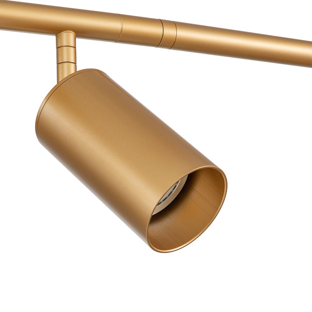 Opbouwspot 4 Lichts Goud 100cm Verstelbaar GU10 Keuken Slaapkamer Railverlichting Plafondspot Lineair Woonkamer Badkamer