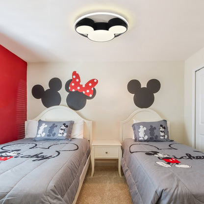 Kinderkamer Plafondlamp LED Zwart Wit 45cm 52cm Dimbaar Afstandsbediening Slaapkamer Woonkamer Speelkamer Aluminium Acryl Muisdesign