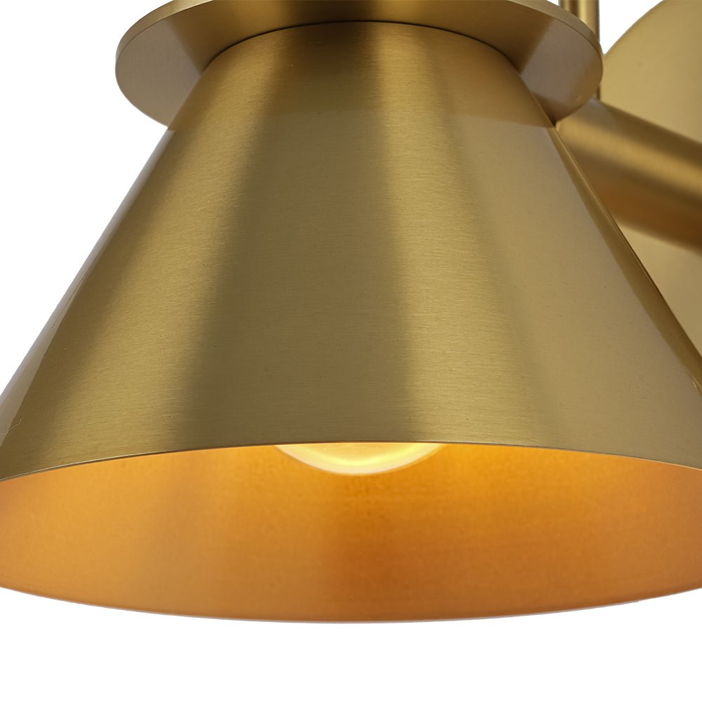 Wandlamp Kegel Zwart Wit Groen Messing 31cm E26 Mid-Century Slaapkamer Entree Gang Eetkamer Vintage Wandspot Traphal Retro