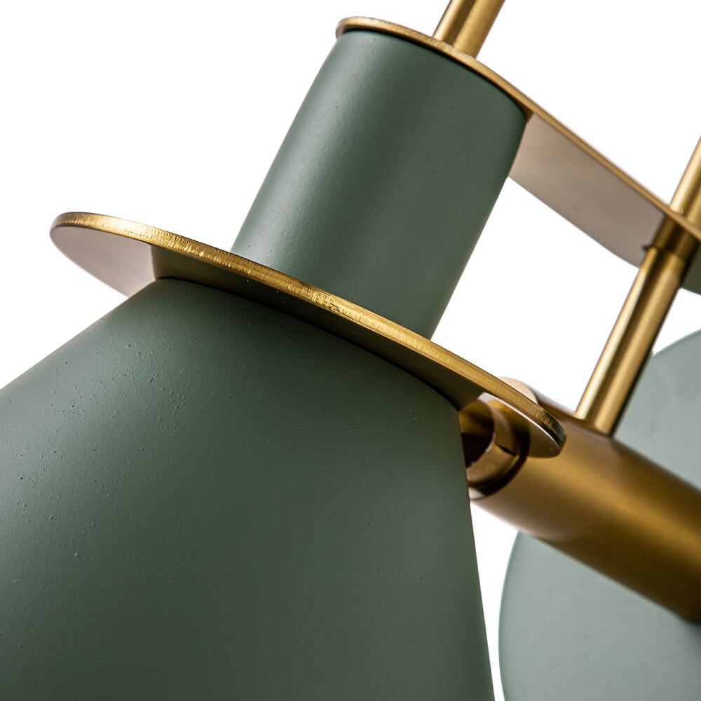 Wandlamp Kegel Zwart Wit Groen Messing 31cm E26 Mid-Century Slaapkamer Entree Gang Eetkamer Vintage Wandspot Traphal Retro
