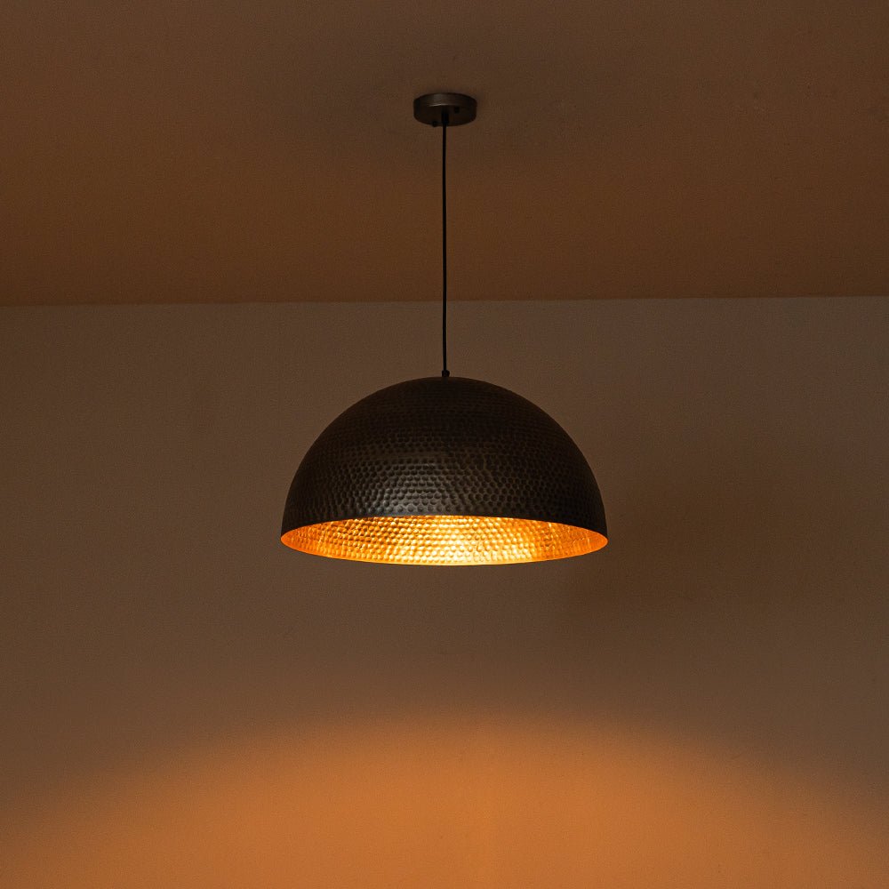 Koepel Hanglamp Gehamerd Metaal Messing Zilver 40cm 60cm Keukeneiland Eetkamer Woonkamer Entree Vintage Industrieel Dimbaar E26