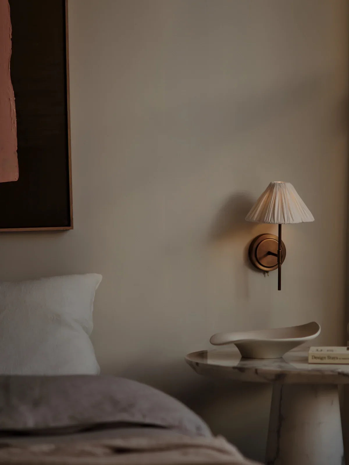 Wandlamp Linnen Bloem Design Messing G9 Wandlamp Slaapkamer Bedlamp