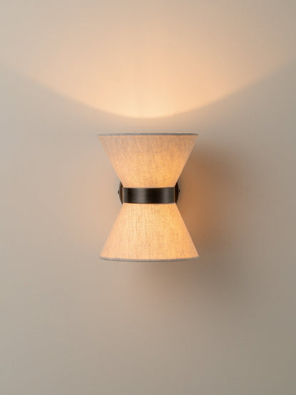Wandlamp Linnen Design Brons Up Down G9 Wandverlichting Modern