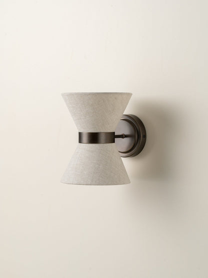 Wandlamp Linnen Design Brons Up Down G9 Wandverlichting Modern