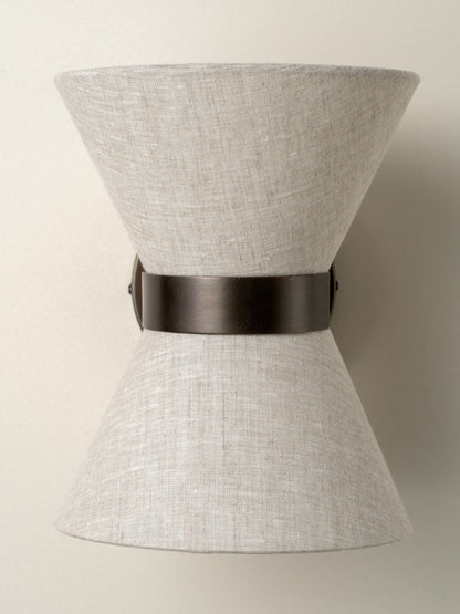 Wandlamp Linnen Design Brons Up Down G9 Wandverlichting Modern