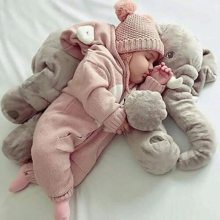 Zacht Pluche Olifant Babykussen 40cm of 60cm Knuffel voor Rust en Slaap