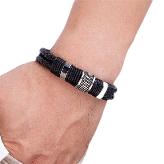 Leren Armband Geweven Uniek Design - StudioMarella