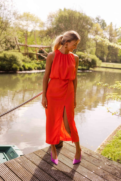 Zomerjurk Midi Lange Jurk Vrouwelijk