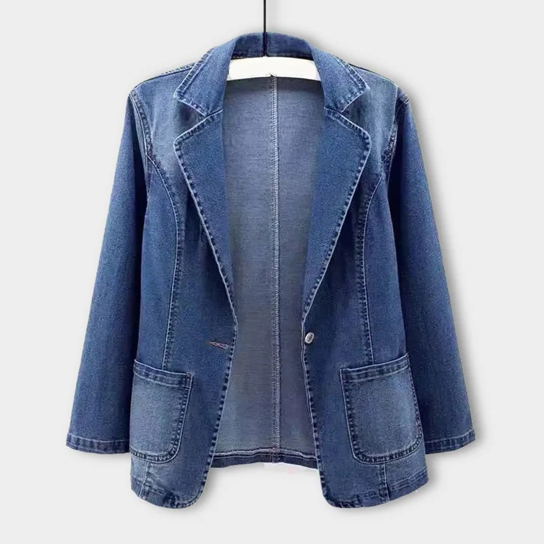 Blazer Denim Klassieke Stijl voor Mannen en Vrouwen