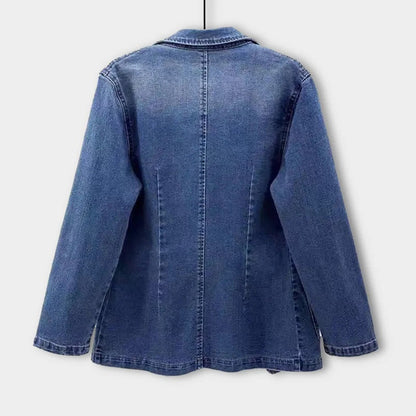Blazer Denim Klassieke Stijl voor Mannen en Vrouwen