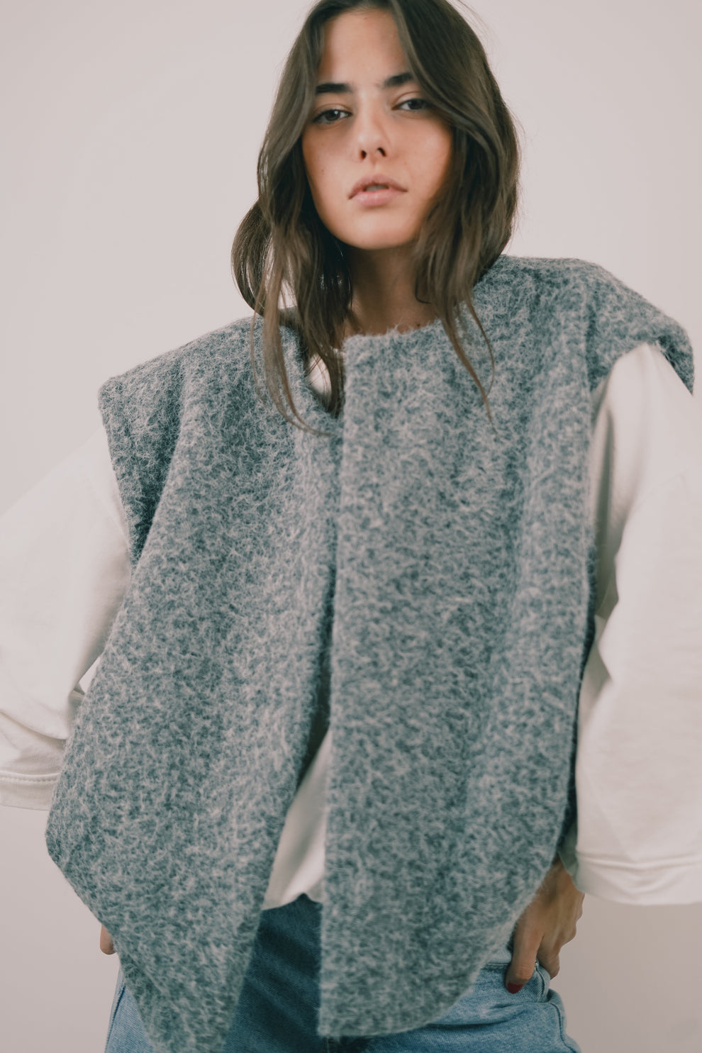 Warm Mohair Vest voor Vrouwen Luxe Zacht