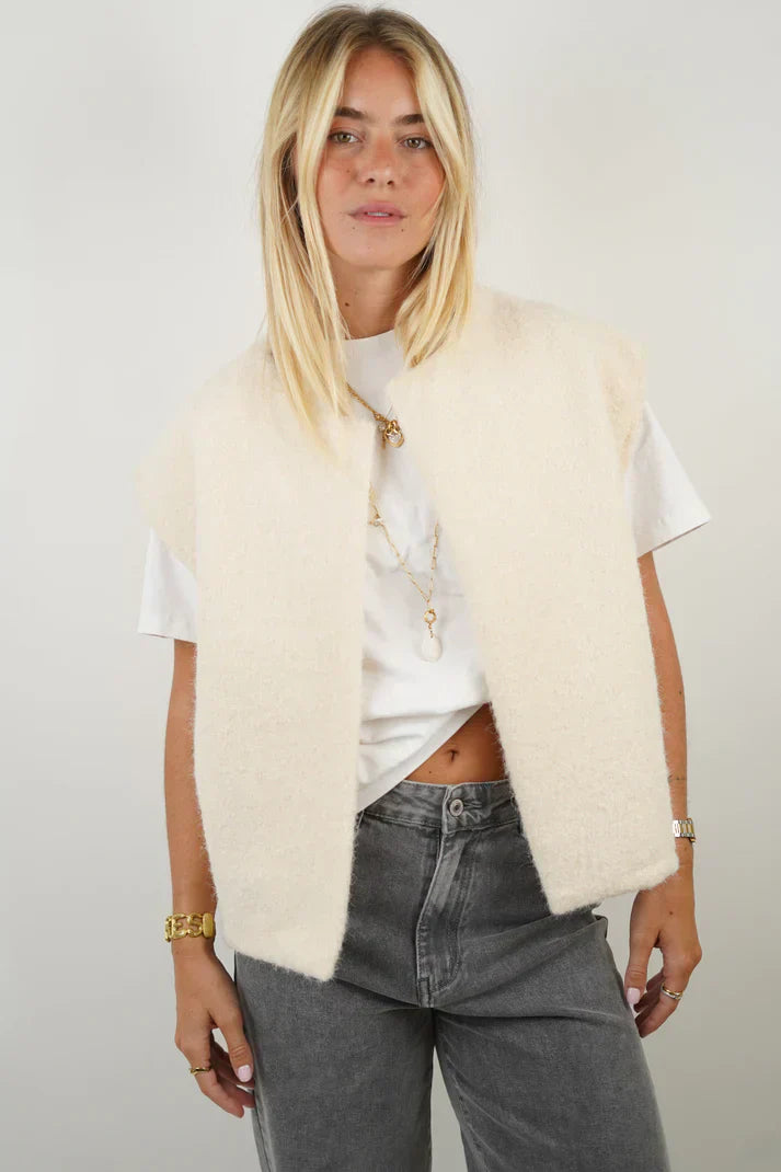 Warm Mohair Vest voor Vrouwen Luxe Zacht