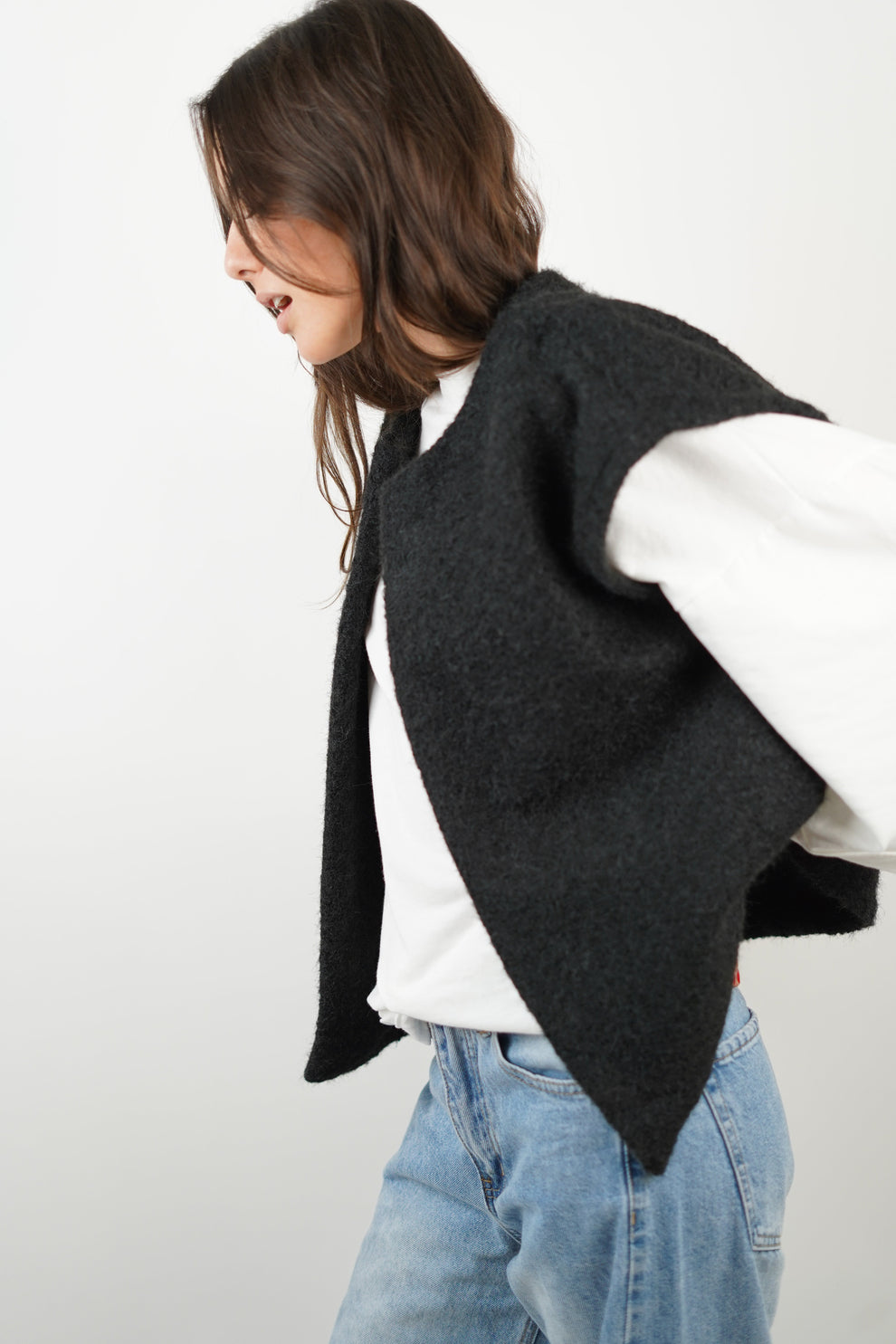 Warm Mohair Vest voor Vrouwen Luxe Zacht