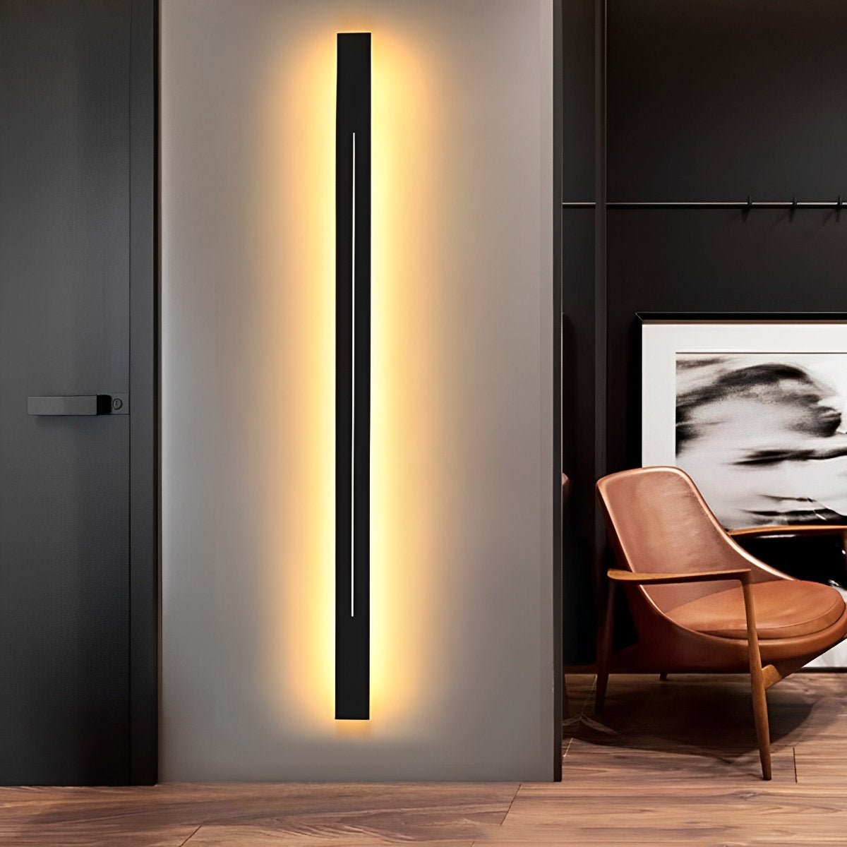 Wandlamp LED Strip Zwart IJzer Acryl Woonkamer Slaapkamer Lineair 60cm 80cm 100cm 120cm 3 Kleurmodi Minimalistisch Spiegel Accent