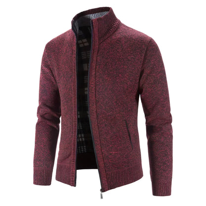 Heren Vest Grofgebreid Rits Vest Warm en Stijlvol