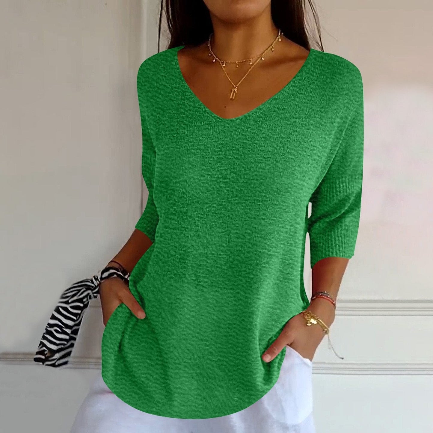Vrouwelijke Elegant Blouse met Relaxed Fit