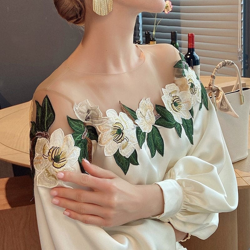 Vrouwelijke Bloemen Blouse Zomer Jurk Model - StudioMarella
