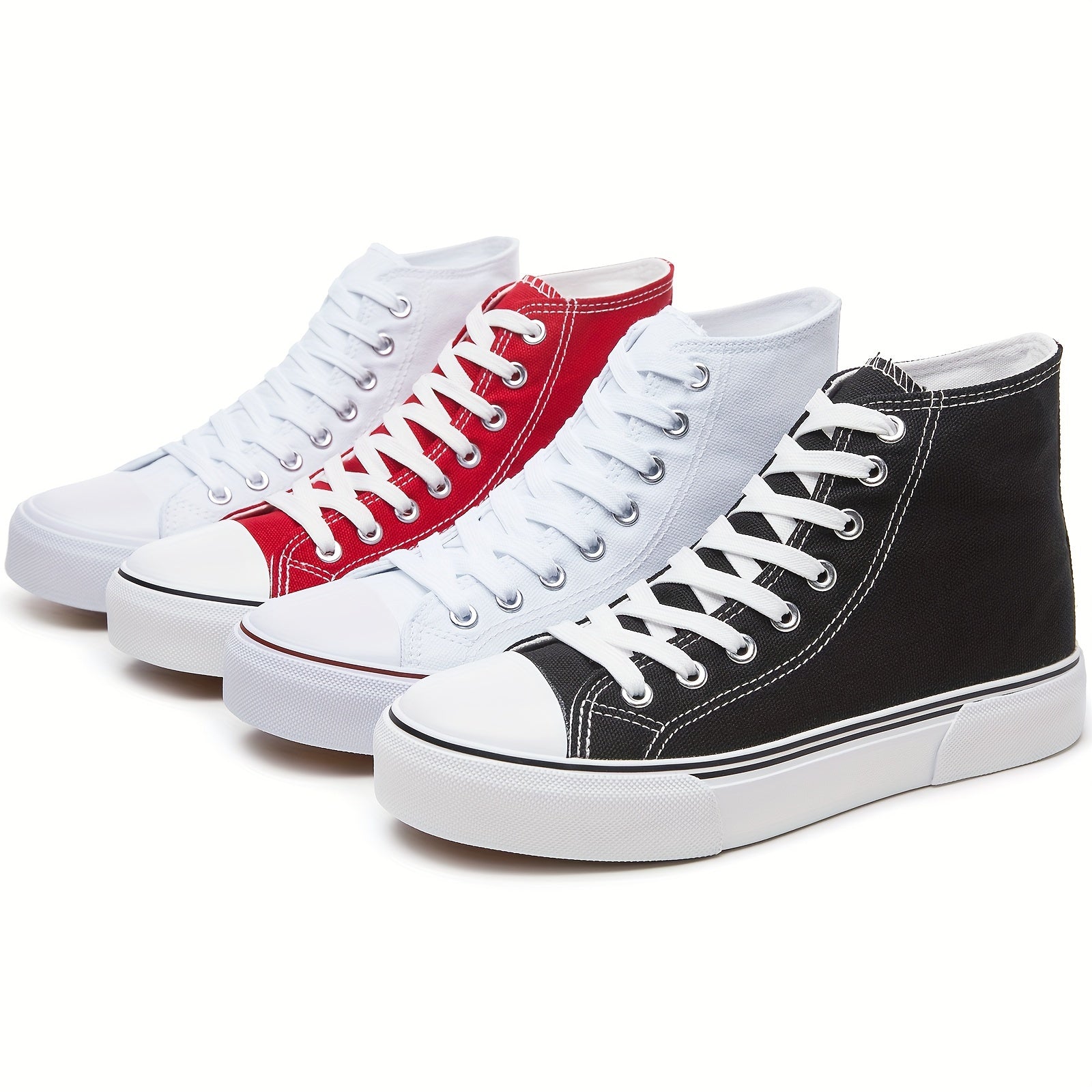 Canvas Sneakers Effen Kleur Rubberen ZoolComfortabel - StudioMarella