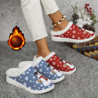 Kerstman Pantoffels Dames Warm Pluche Kerstsloffen - StudioMarella