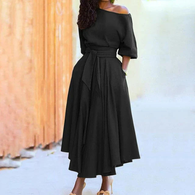 Vrouwelijke Zomerjurk Elegante Splitrok Maxi Jurk - StudioMarella