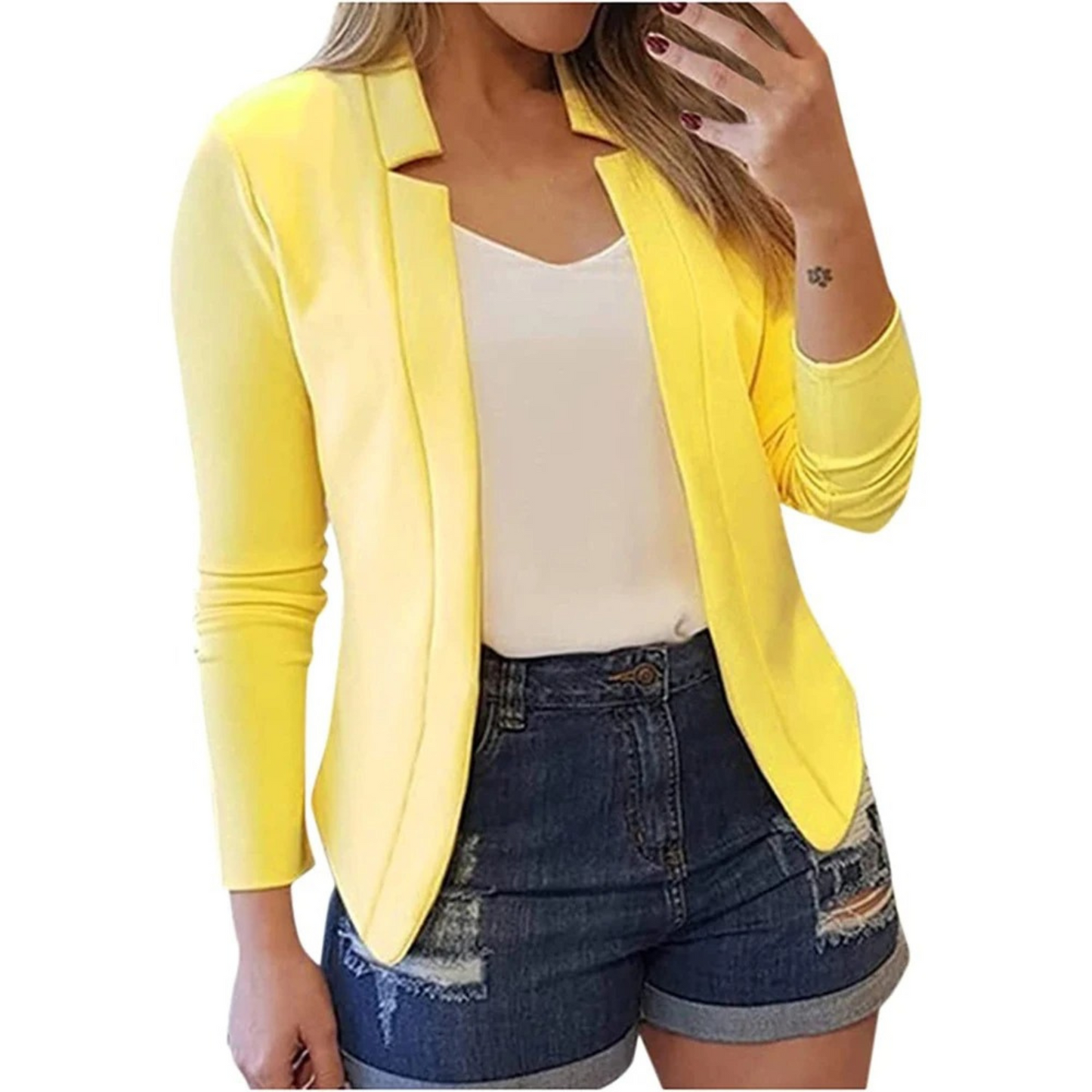 Dames Blazer Elegante Korte Simpele Stijl - StudioMarella