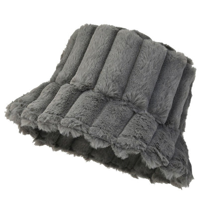 Lotte | Warme & stijlvolle bucket hat in de kleur Zwart voor dames in Lounge stijl ideaal voor de herfst.