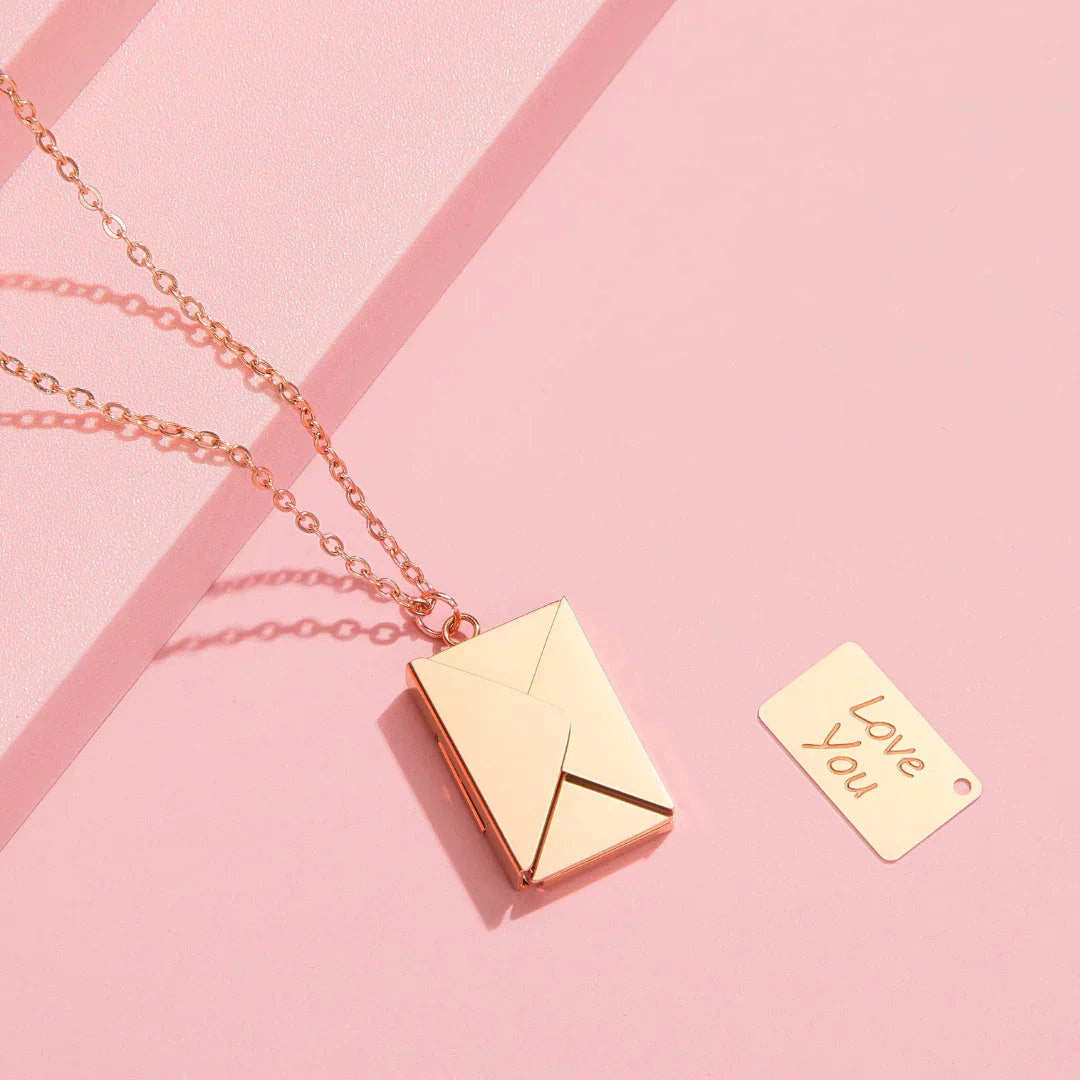 Ketting brief envelop - Roestvrij Staal Halsketting