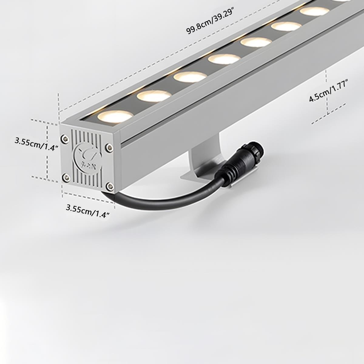 LED Wall Washer RGB Aluminium 24V IP65 Gevel Tuin Wandlamp Lichtbalk Kleur Dimbaar Buiten Accentverlichting Villa