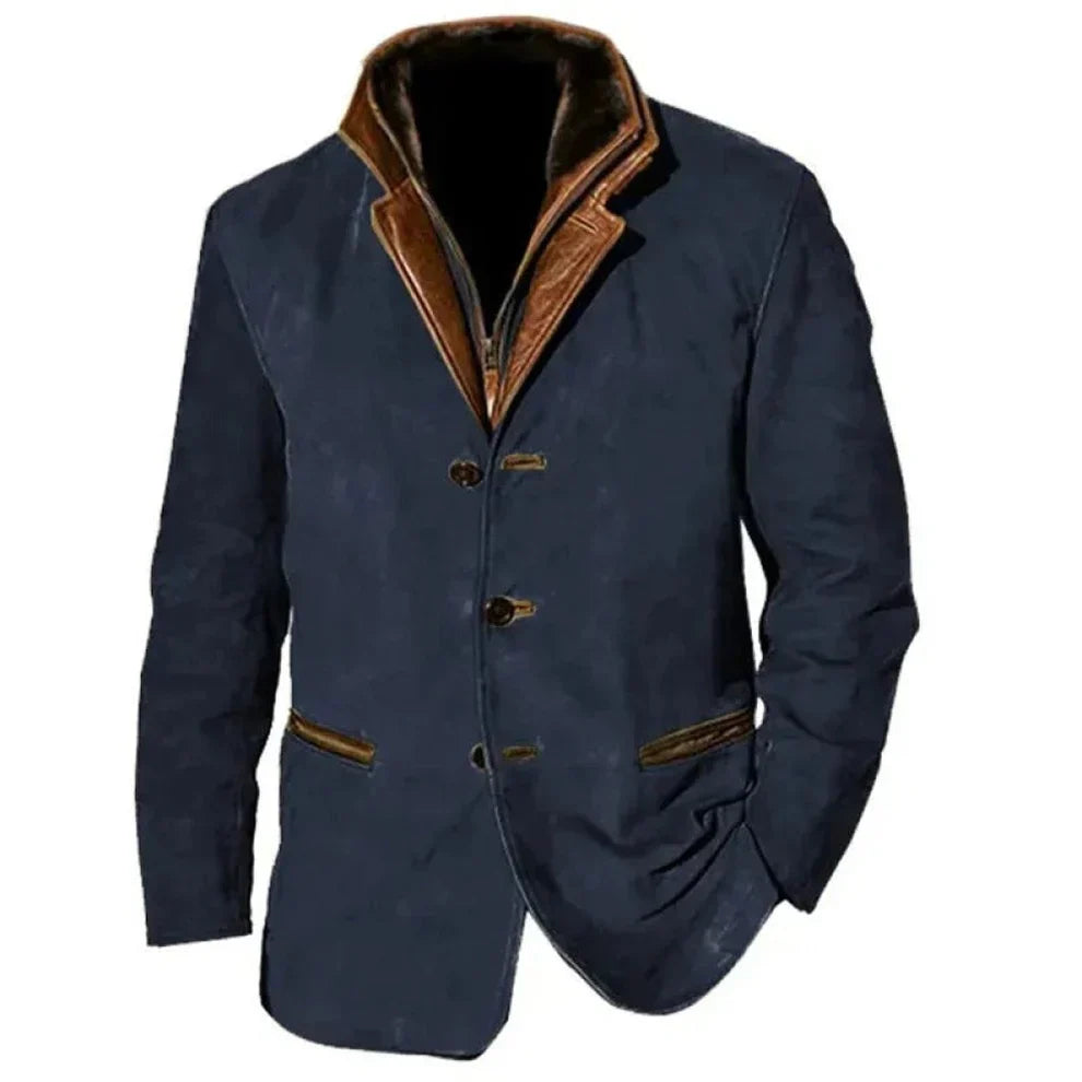 Heren Vintage Tussenjas Klassiek Getailleerd Model