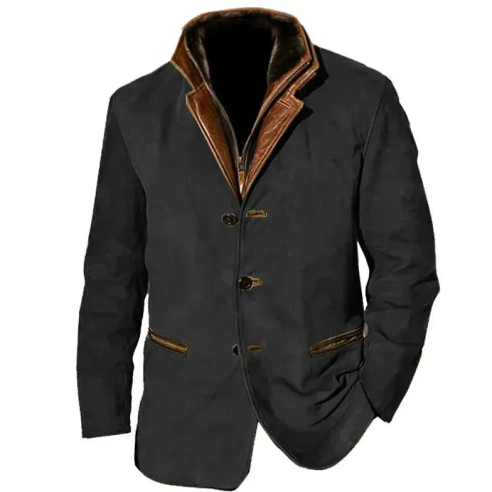 Heren Vintage Tussenjas Klassiek Getailleerd Model