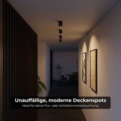 Verstelbare plafondlamp met draaibare lichtkop en warm 2700k licht