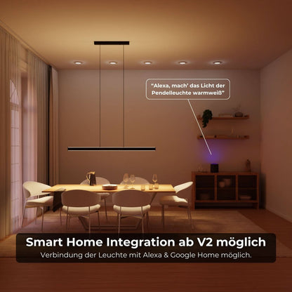 Extra warme design hanglamp 2200K met indirecte verlichting
