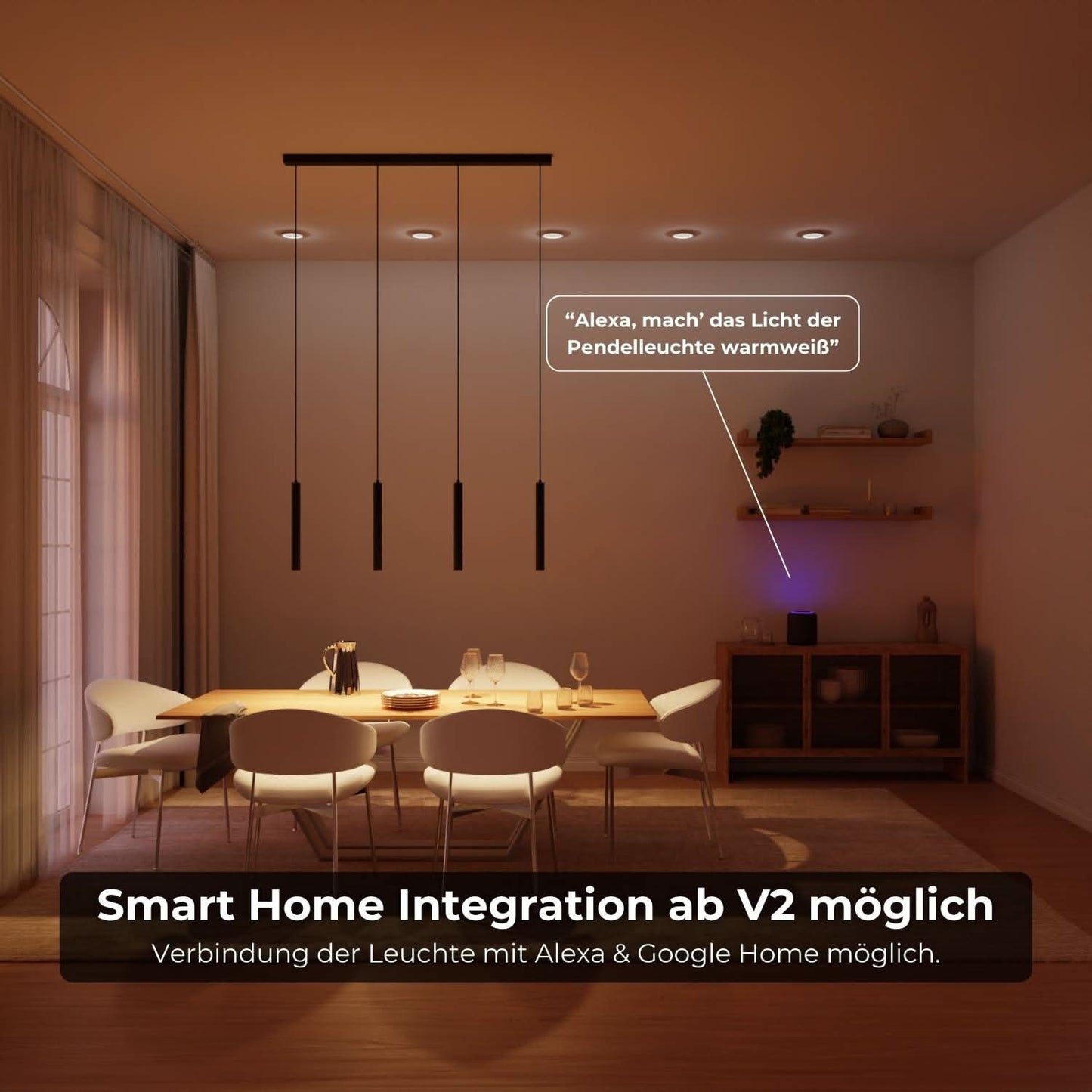 Moderne design hanglamp met verstelbare lichtkoppen