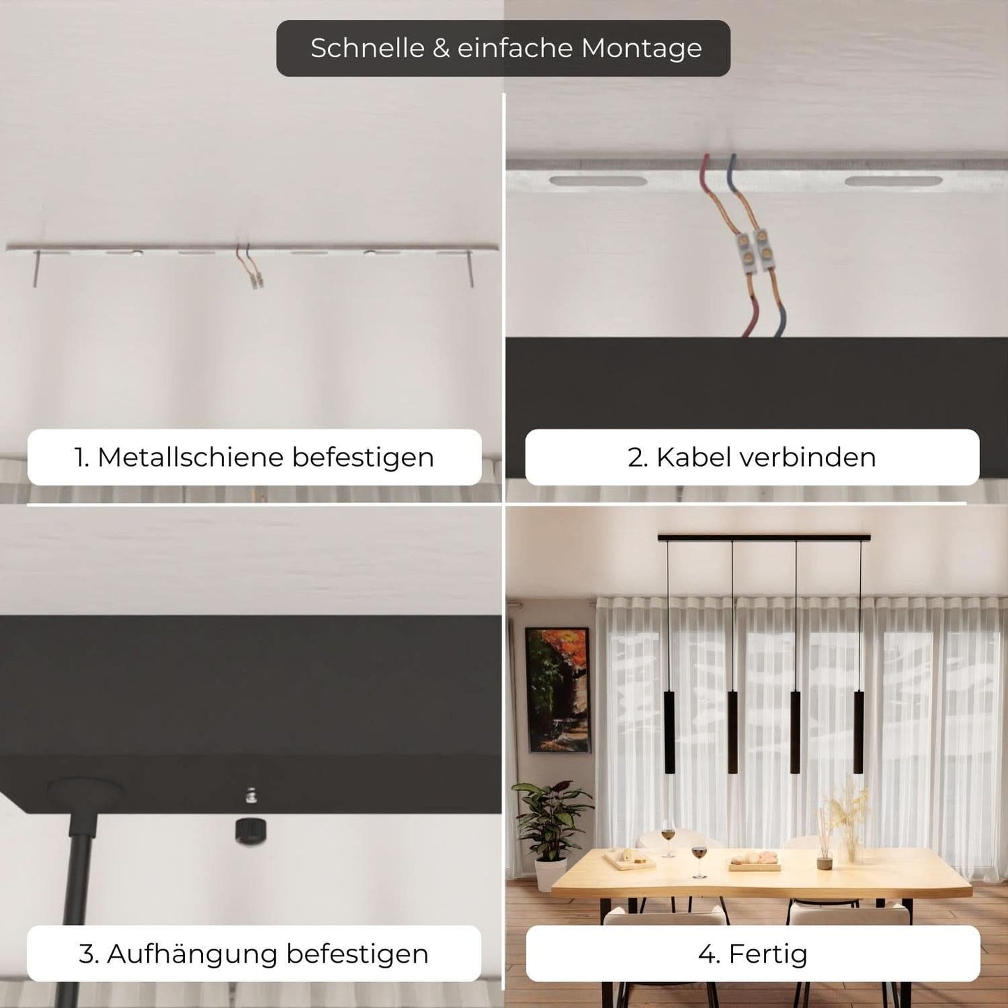 Moderne design hanglamp met verstelbare lichtkoppen